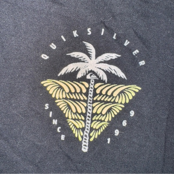 Quiksilver Black Yellow Sleeveless Tank Top - Picture 4 of 5